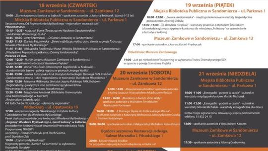 W Sandomierzu  królować będzie literatura 