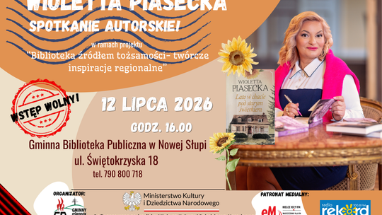 Wioletta Piasecka spotka się z czytelnikami w Nowej Słupi