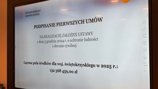 Wojewoda Józef Bryk podpisał pierwsze umowy w ramach Programu Ochrony Ludności i Obrony Cywilnej