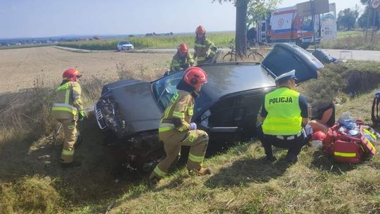 Wypadek drogowy w Przygradowie. Możliwe utrudnienia w ruchu.