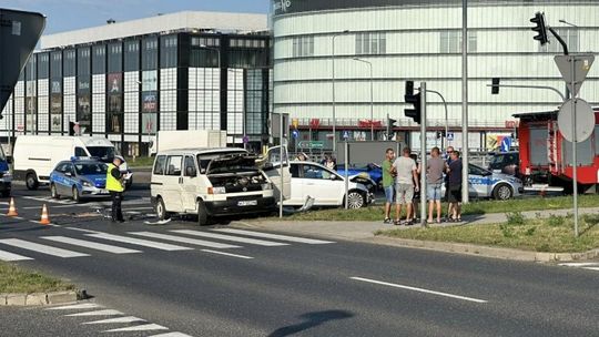 Wypadek na ulicy Świętokrzyskiej w Kielcach