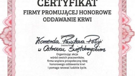 Z dumą oddają krew. Mundurowi chętnie dzielą się płynem życia