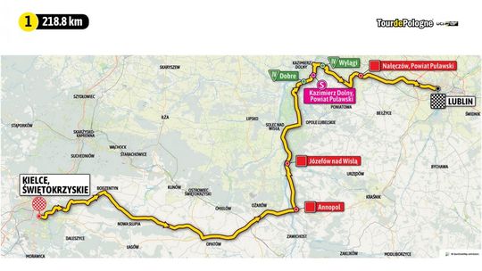 Zablokowane drogi w czasie przejazdu Tour de Pologne