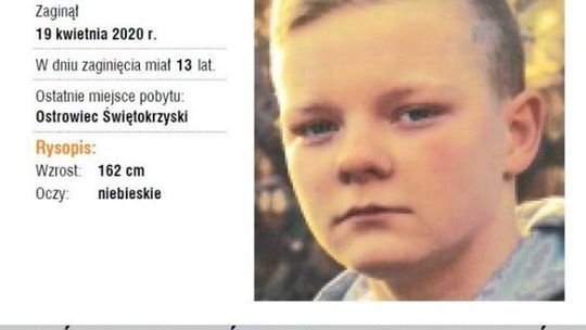 Zaginął nastolatek. Ostatni raz widziany był w Ostrowcu Św. Zaginął nastolatek. Ostatni raz widziany był w Ostrowcu Św.