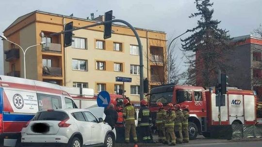 Zdarzenie drogowe z udziałem karetki