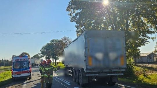Zderzenie ciężarówek w powiecie opatowskim