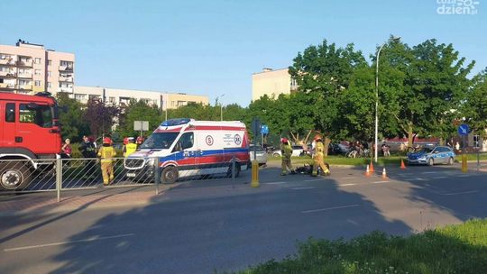 Zderzenie z motocyklem w Ostrowcu