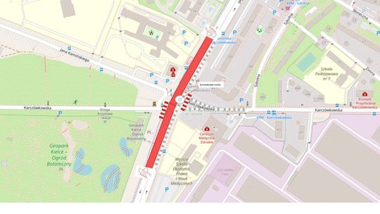 Zmiana organizacji ruchu na Czarnowie w Kielcach