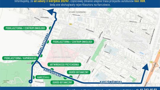 Zmiana trasy przejazdu autobusów linii 108