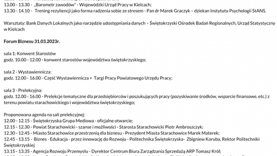 Znamy agendę Targów Edukacji i Biznesu w Starachowicach