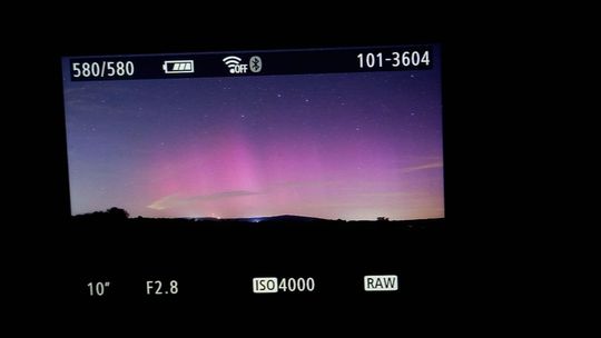 Zorza polarna znów zabłysła nad regionem