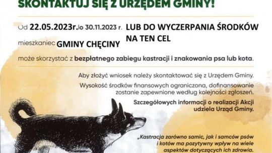 ZWIERZowa Akcja Kastracja 2023 w Gminie Chęciny