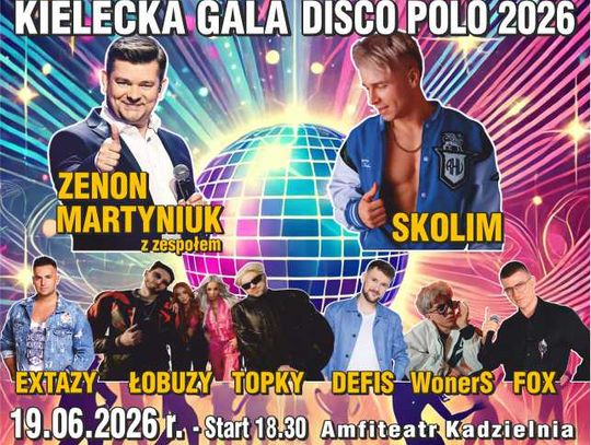 Kielecka Gala Disco Polo 2026 – największe gwiazdy gatunku wystąpią na Kadzielni