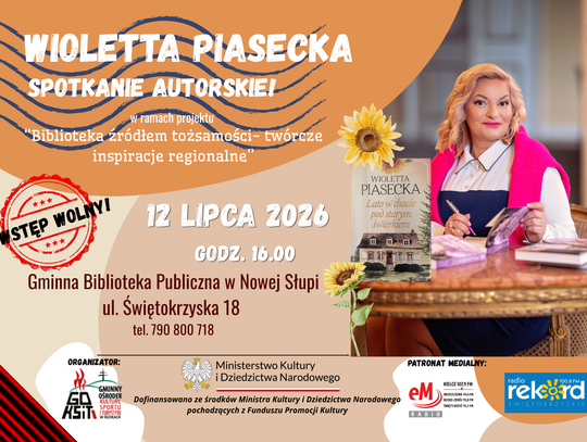 Wioletta Piasecka spotka się z czytelnikami w Nowej Słupi