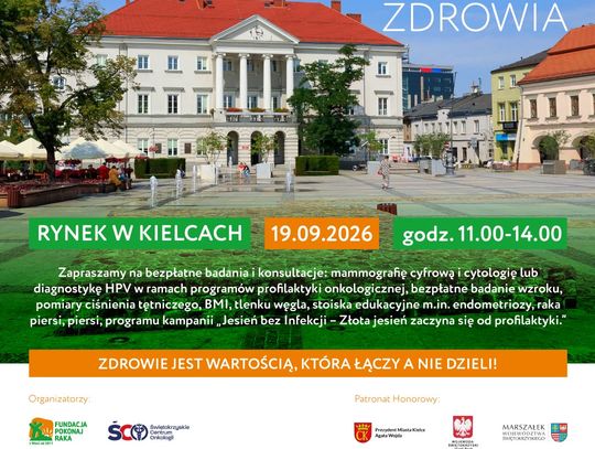 Zdrowie łączy, nie dzieli. VI Piknik Zdrowia już 19 września w Kielcach