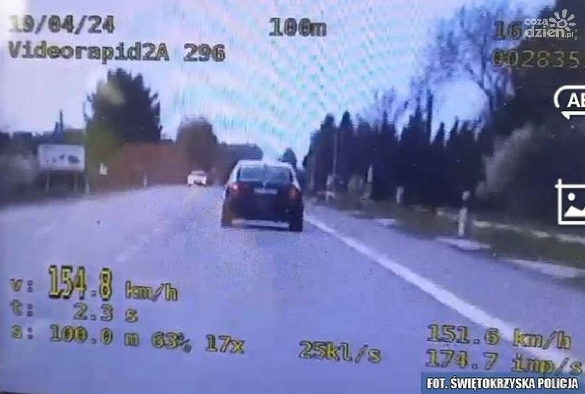 154 km/h w terenie zabudowanym. Kobieta dostała 38 pkt