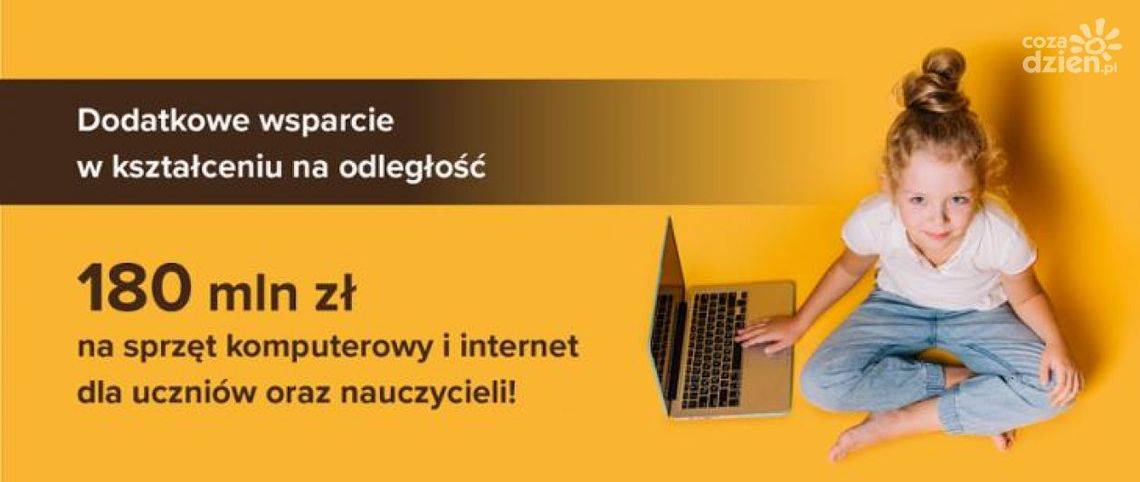180 mln zł na sprzęt komputerowy i internet dla uczniów oraz nauczycieli 180 mln zł na sprzęt komputerowy i internet dla uczniów oraz nauczycieli