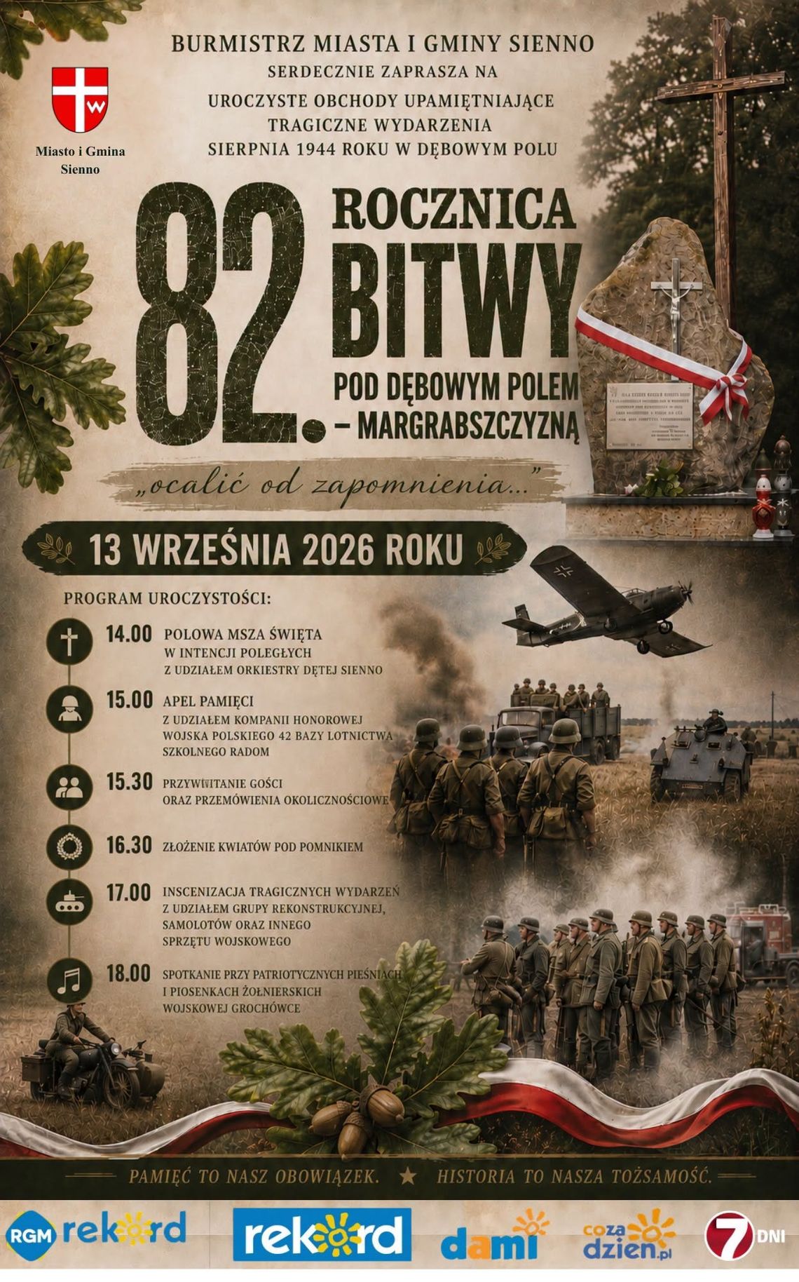 82. rocznica bitwy pod Dębowym Polem. W Siennie uczczą pamięć tragicznych wydarzeń