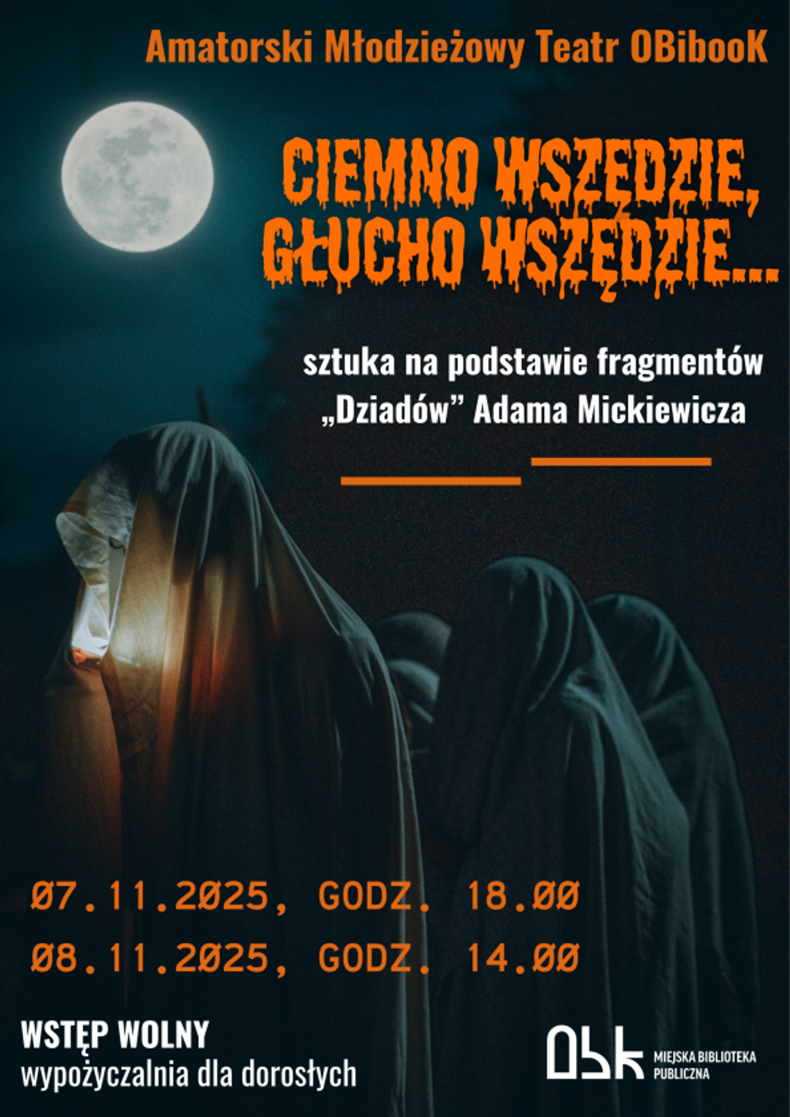 Adaptacja "Dziadów" w wersji aktorów  teatru ObiBooK 