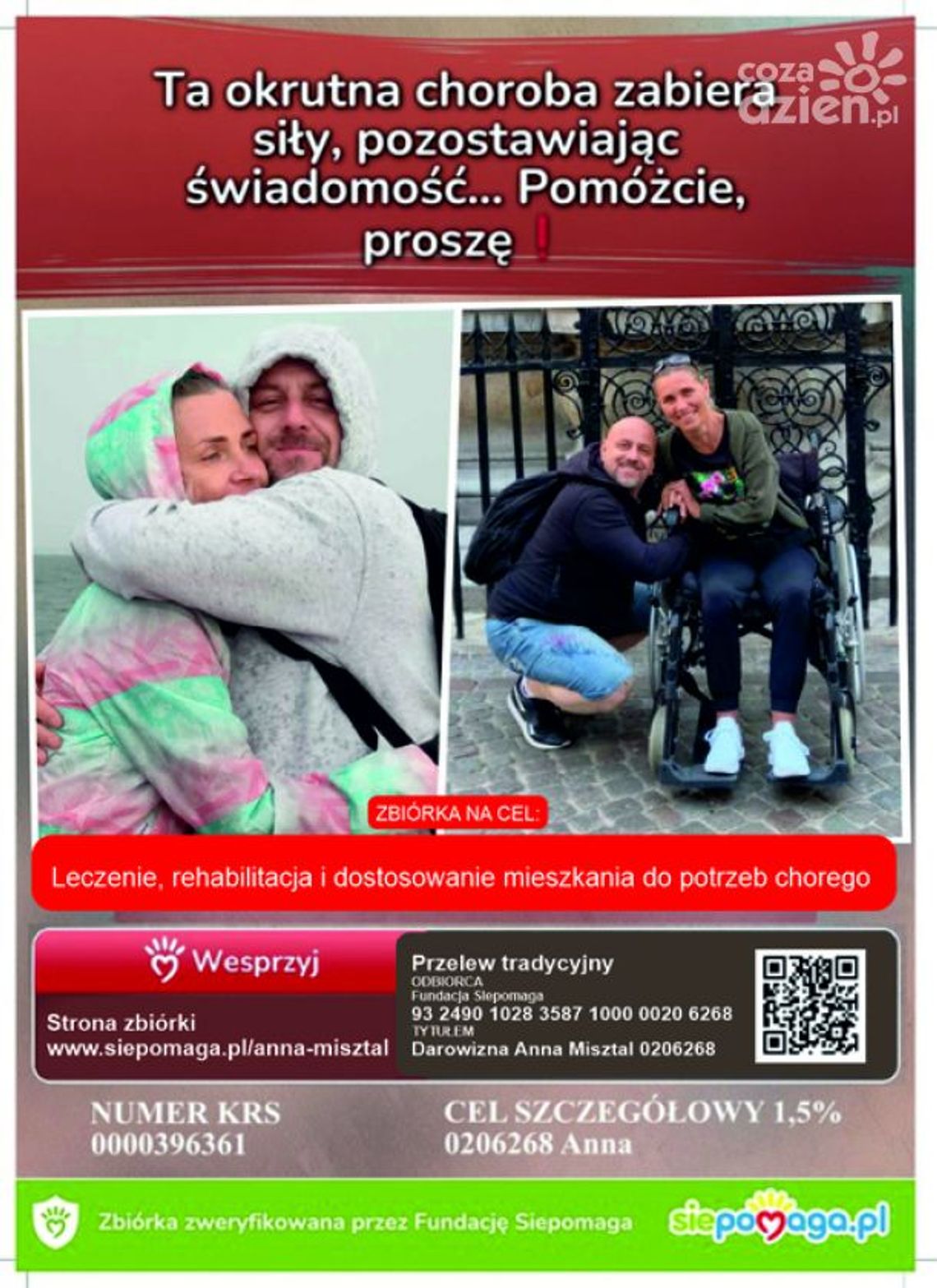 Akcja charytatywna „Pomagamy Ani Misztal” - 4 grudnia 2023 Akcja charytatywna „Pomagamy Ani Misztal” - 4 grudnia 2023