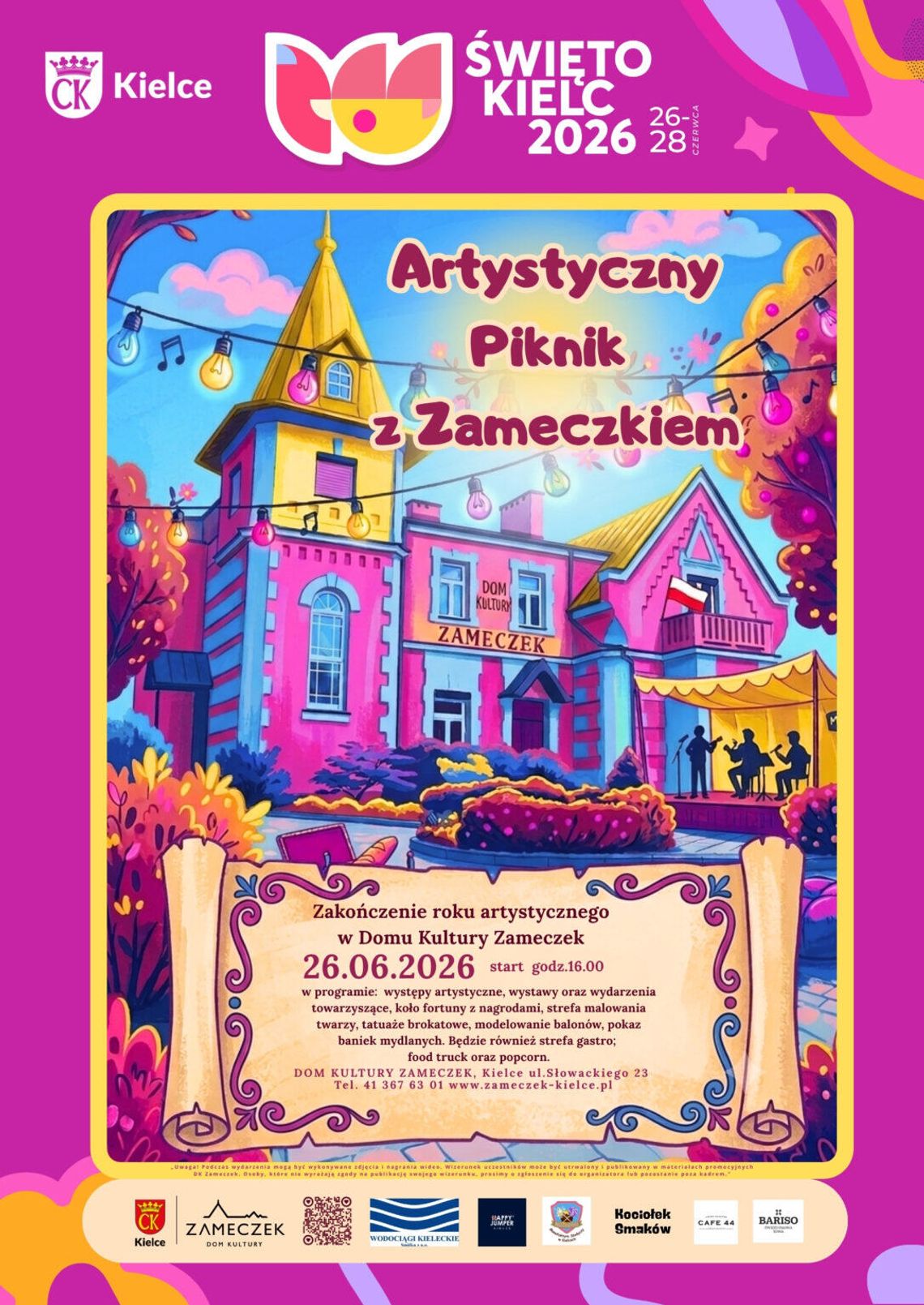 Artystyczny Piknik z Zameczkiem już 26 czerwca w Kielcach