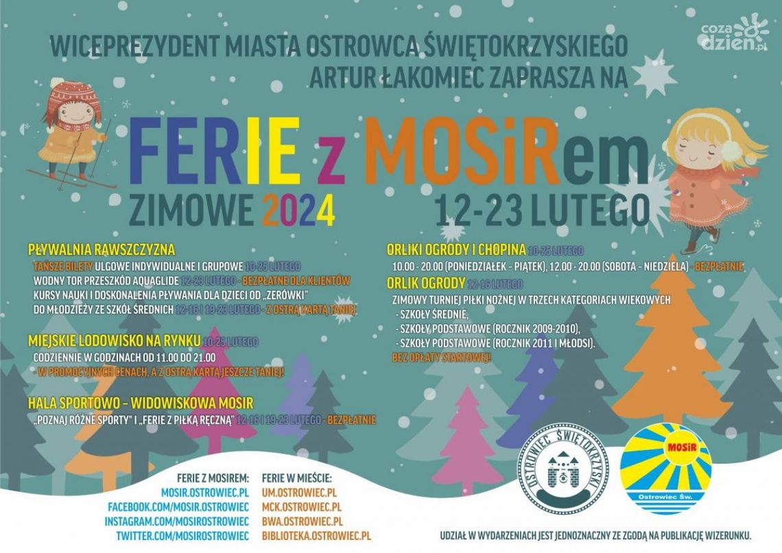 Atrakcje z ostrowieckim MOSiR-em na ferie Atrakcje z ostrowieckim MOSiR-em na ferie