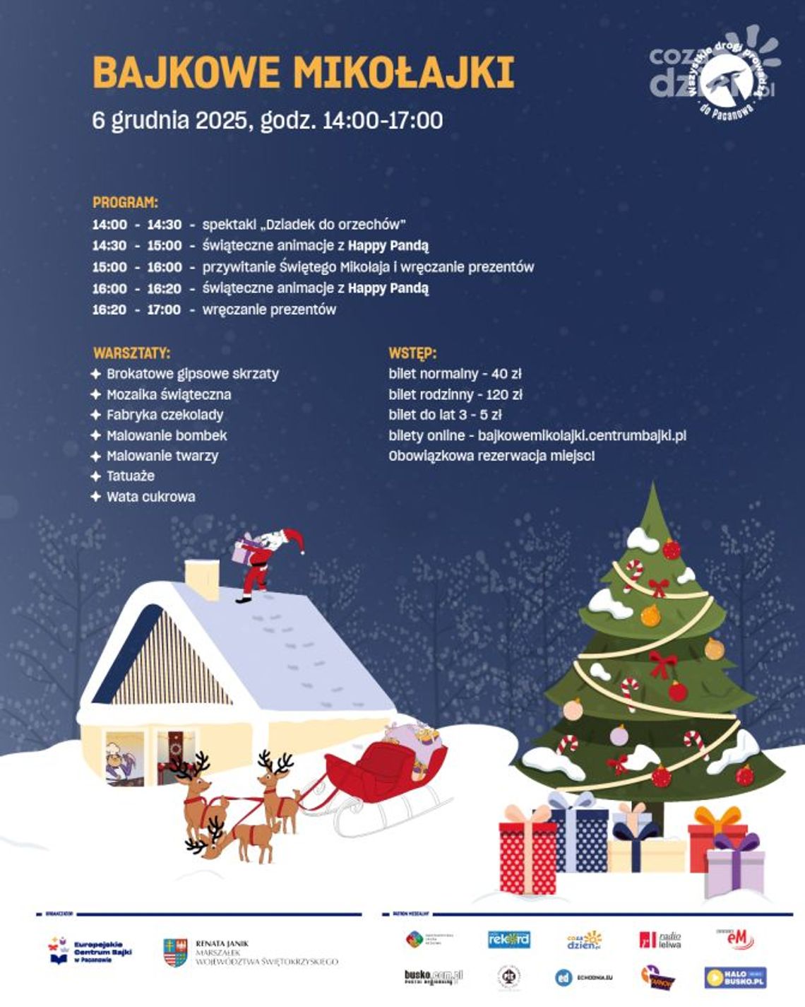 „Bajkowe Mikołajki” w Pacanowie – 6 grudnia moc atrakcji dla całych rodzin „Bajkowe Mikołajki” w Pacanowie – 6 grudnia moc atrakcji dla całych rodzin