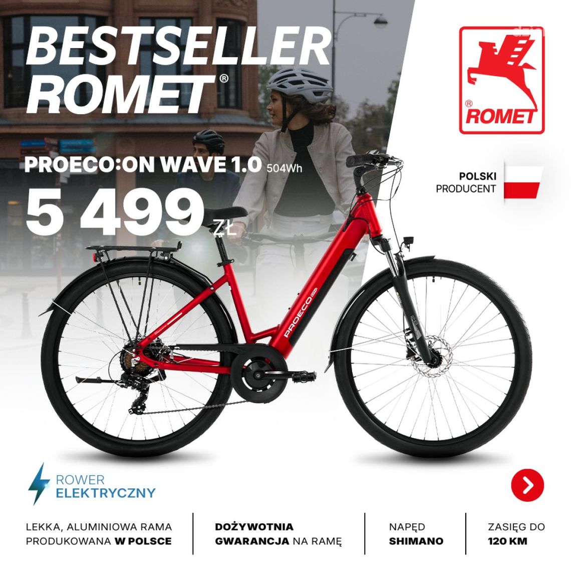 Bestsellery ROMET w salonie ROMET KIELCE: rowery elektryczne z dożywotnią gwarancją na ramę już od 5499 zł Bestsellery ROMET w salonie ROMET KIELCE: rowery elektryczne z dożywotnią gwarancją na ramę już od 5499 zł