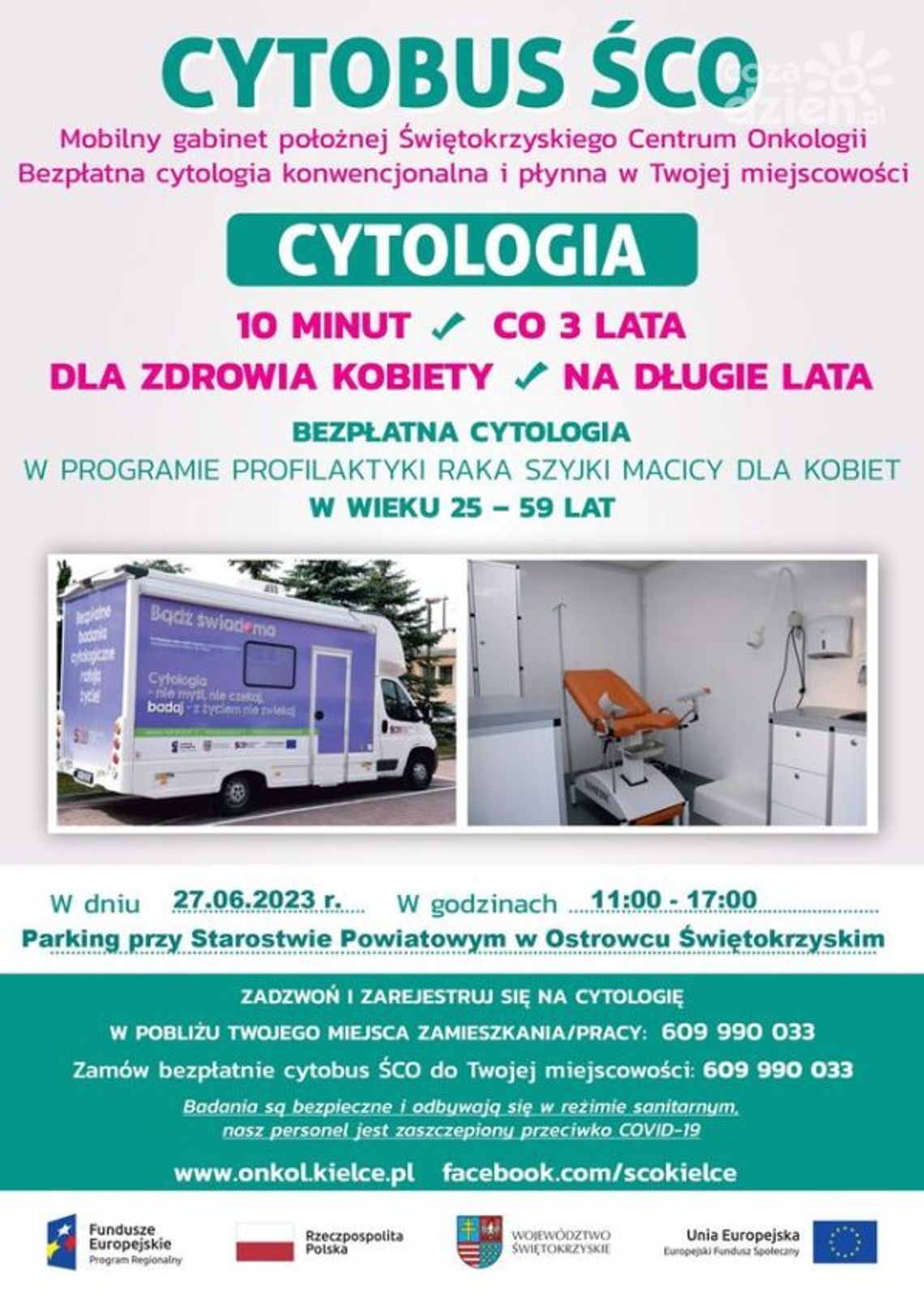 Bezpłatna cytologia dla mieszkanek Ostrowca 