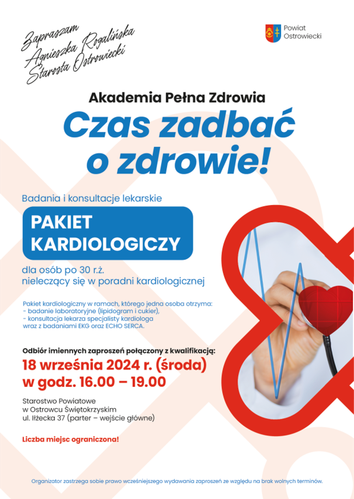 Bezpłatne badania kardiologiczne i mammograficzne. Odbierz zaproszenie