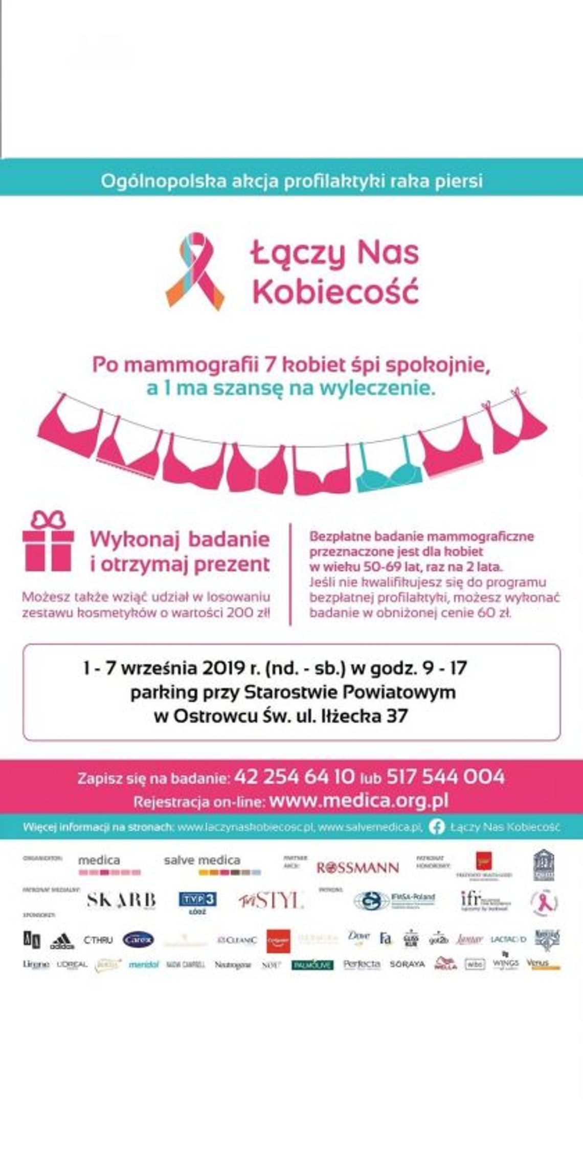 Bezpłatne badania mammograficzne
Bezpłatne badania mammograficzne