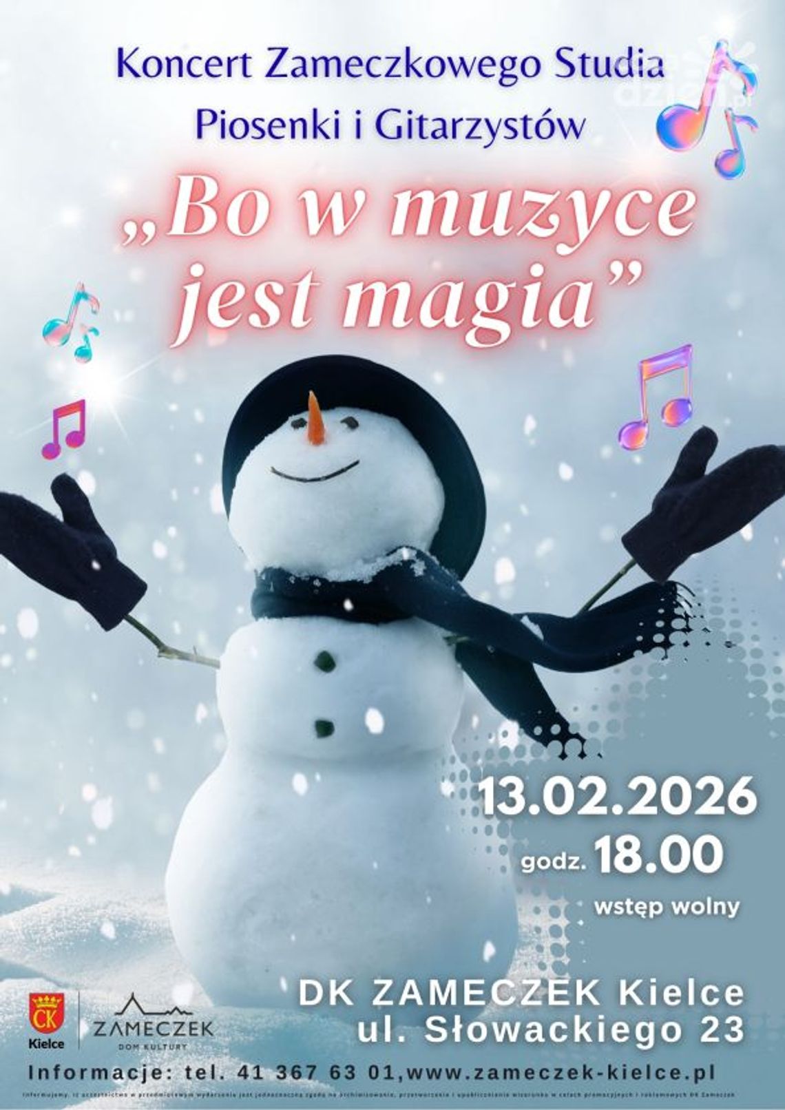 Bo w muzyce jest magia – koncert w Domu Kultury „Zameczek” Bo w muzyce jest magia – koncert w Domu Kultury „Zameczek”