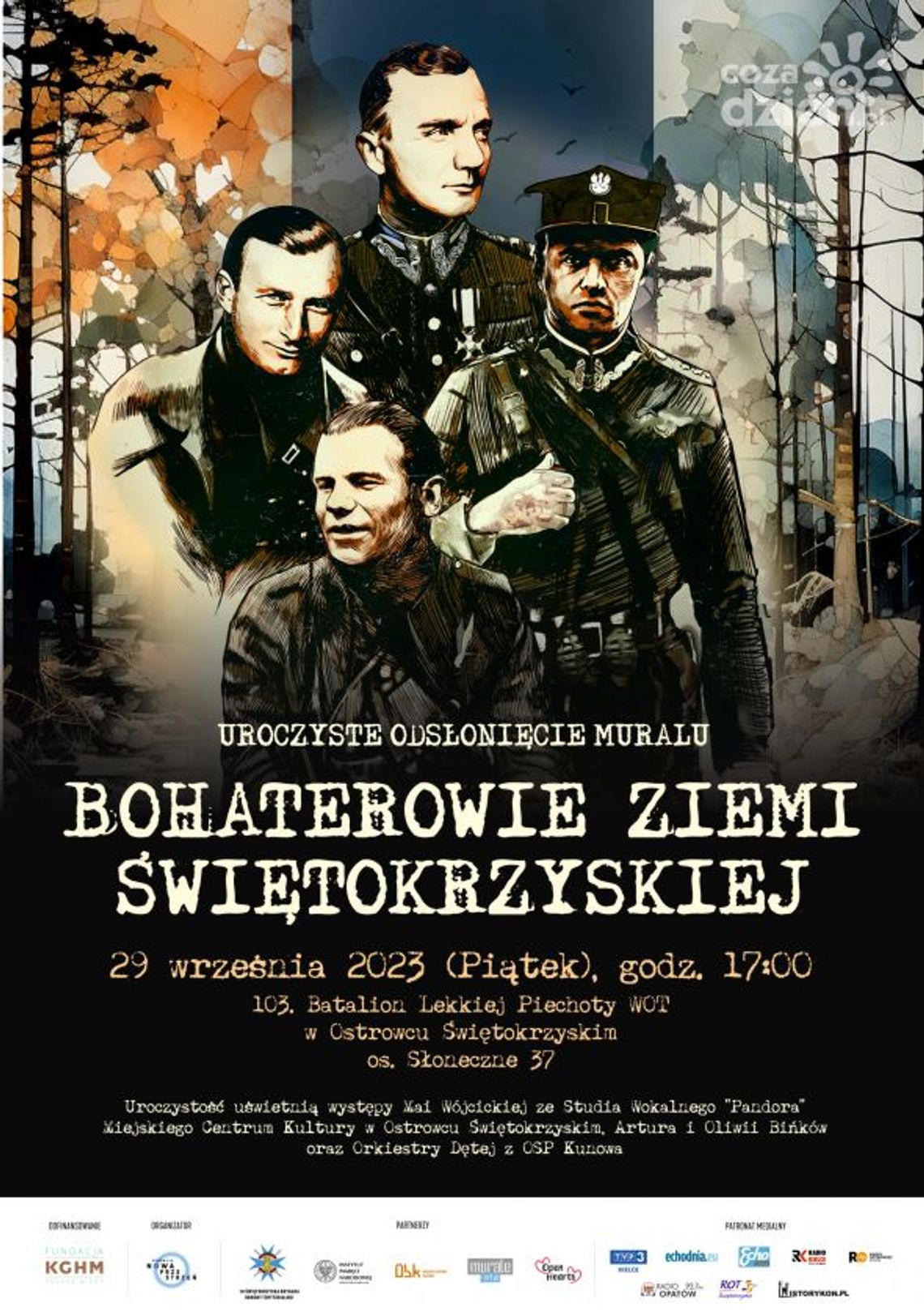 Bohaterowie ziemi świętokrzyskiej na muralu Bohaterowie ziemi świętokrzyskiej na muralu