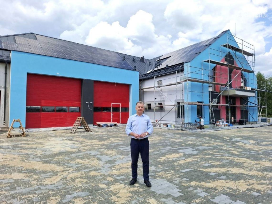 Budowa remizy w Tokarni dobiega końca Budowa remizy w Tokarni dobiega końca