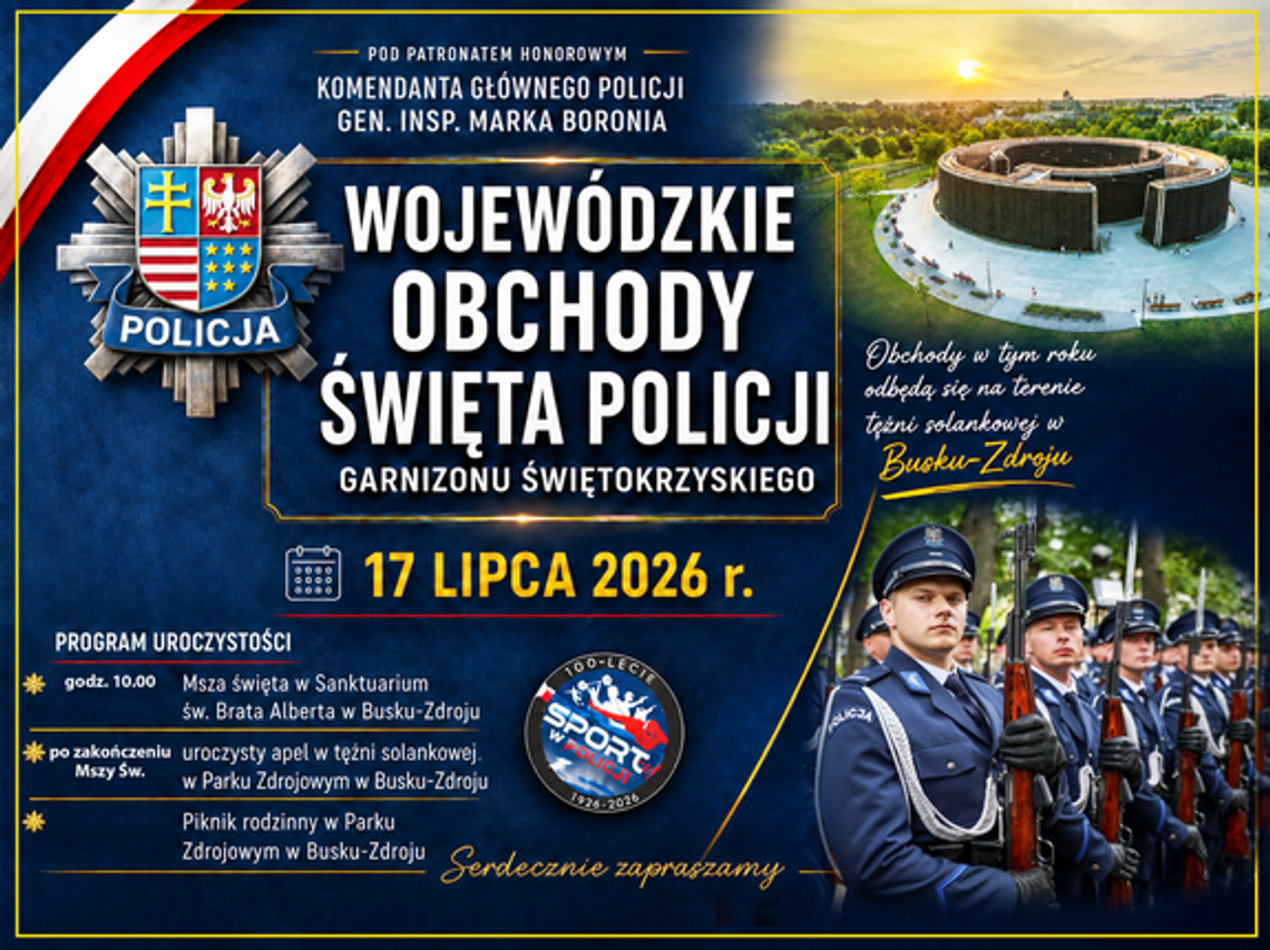 Busko-Zdrój gospodarzem Wojewódzkich Obchodów Święta Policji Garnizonu Świętokrzyskiego Busko-Zdrój gospodarzem Wojewódzkich Obchodów Święta Policji Garnizonu Świętokrzyskiego