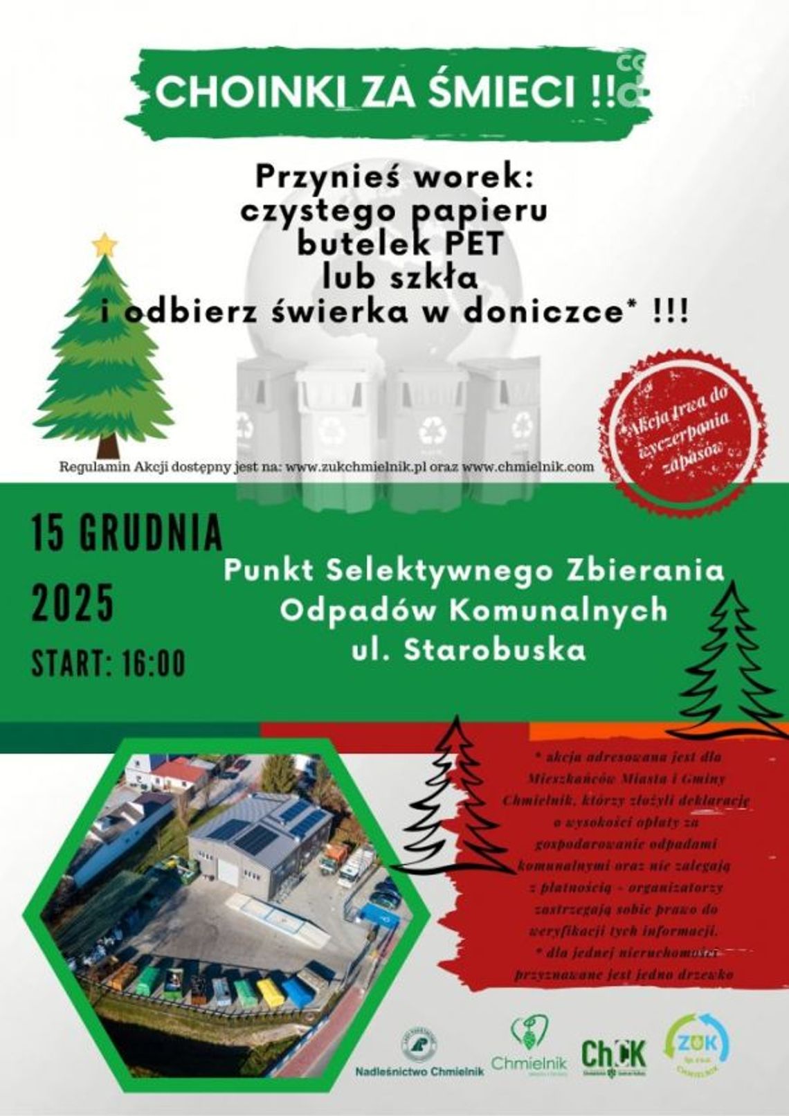 „Choinki za śmieci” po raz szósty w Chmielniku „Choinki za śmieci” po raz szósty w Chmielniku