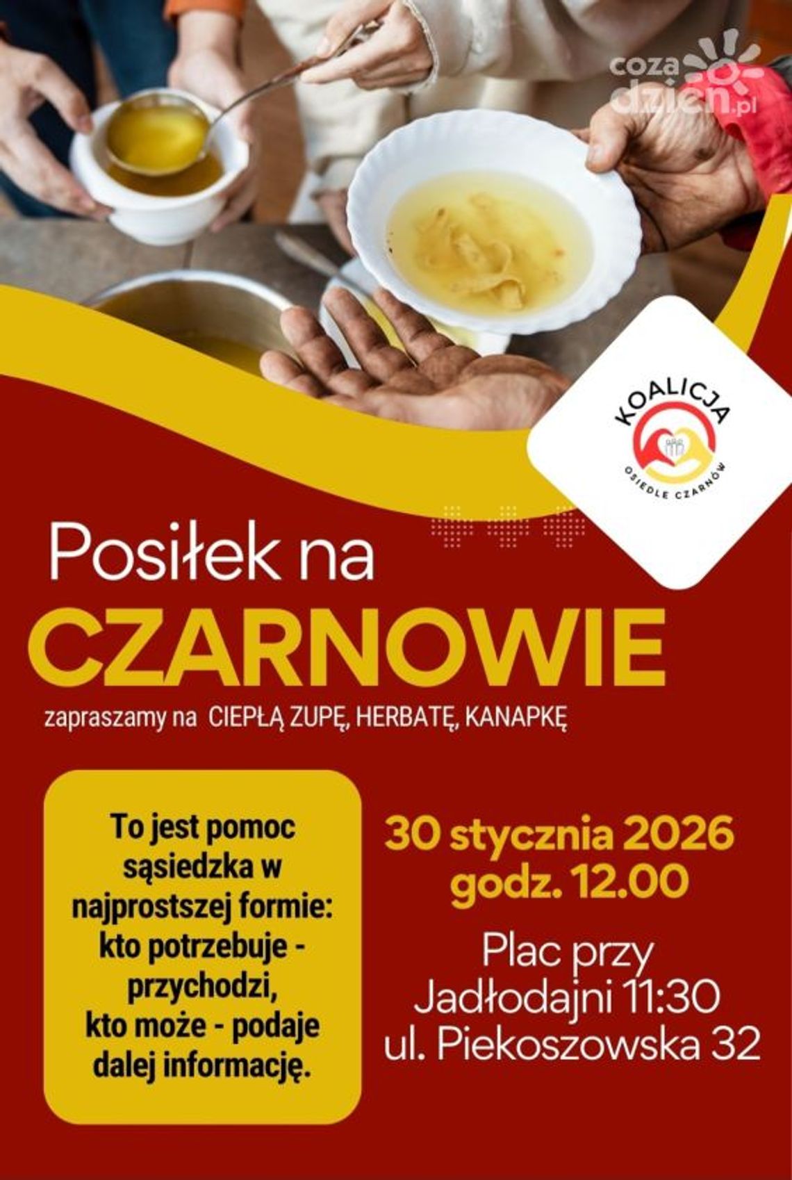 Ciepły posiłek dla potrzebujących – zaproszenie od MOPR w Kielcach Ciepły posiłek dla potrzebujących – zaproszenie od MOPR w Kielcach