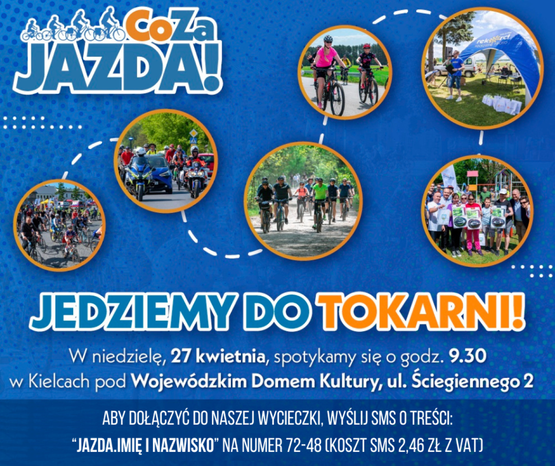 "Co Za Jazda!” wraca na świętokrzyskie szlaki – inauguracja już 27 kwietnia "Co Za Jazda!” wraca na świętokrzyskie szlaki – inauguracja już 27 kwietnia