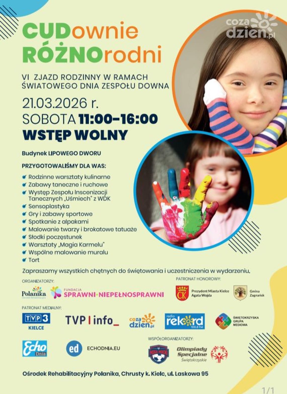 CUDownie RÓŻNOródni – rodzinne spotkanie z okazji Światowego Dnia Zespołu Downa CUDownie RÓŻNOródni – rodzinne spotkanie z okazji Światowego Dnia Zespołu Downa