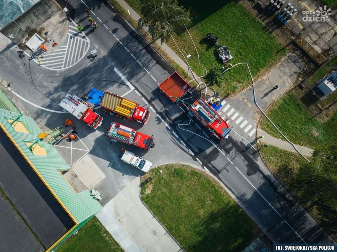 Ćwiczenia służb mundurowych w sandomierskim zakładzie Pilkington Ćwiczenia służb mundurowych w sandomierskim zakładzie Pilkington