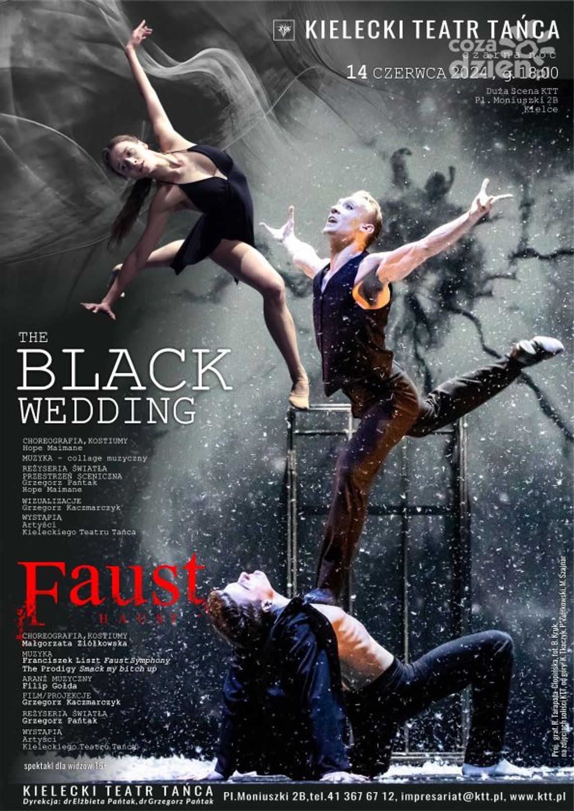 Czarna Noc, czyli wieczór z dwoma spektaklami KTT pt. „THE BLACK WEDDING” oraz „FAUST-HAUST” Czarna Noc, czyli wieczór z dwoma spektaklami KTT pt. „THE BLACK WEDDING” oraz „FAUST-HAUST”