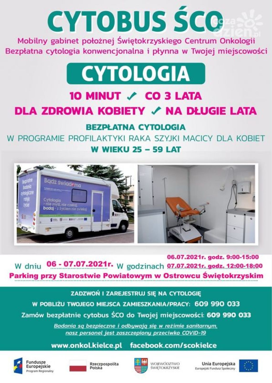 Darmowa cytologia dla mieszkanek powiatu ostrowieckiego. Wystarczy zadzwonić i się zapisać