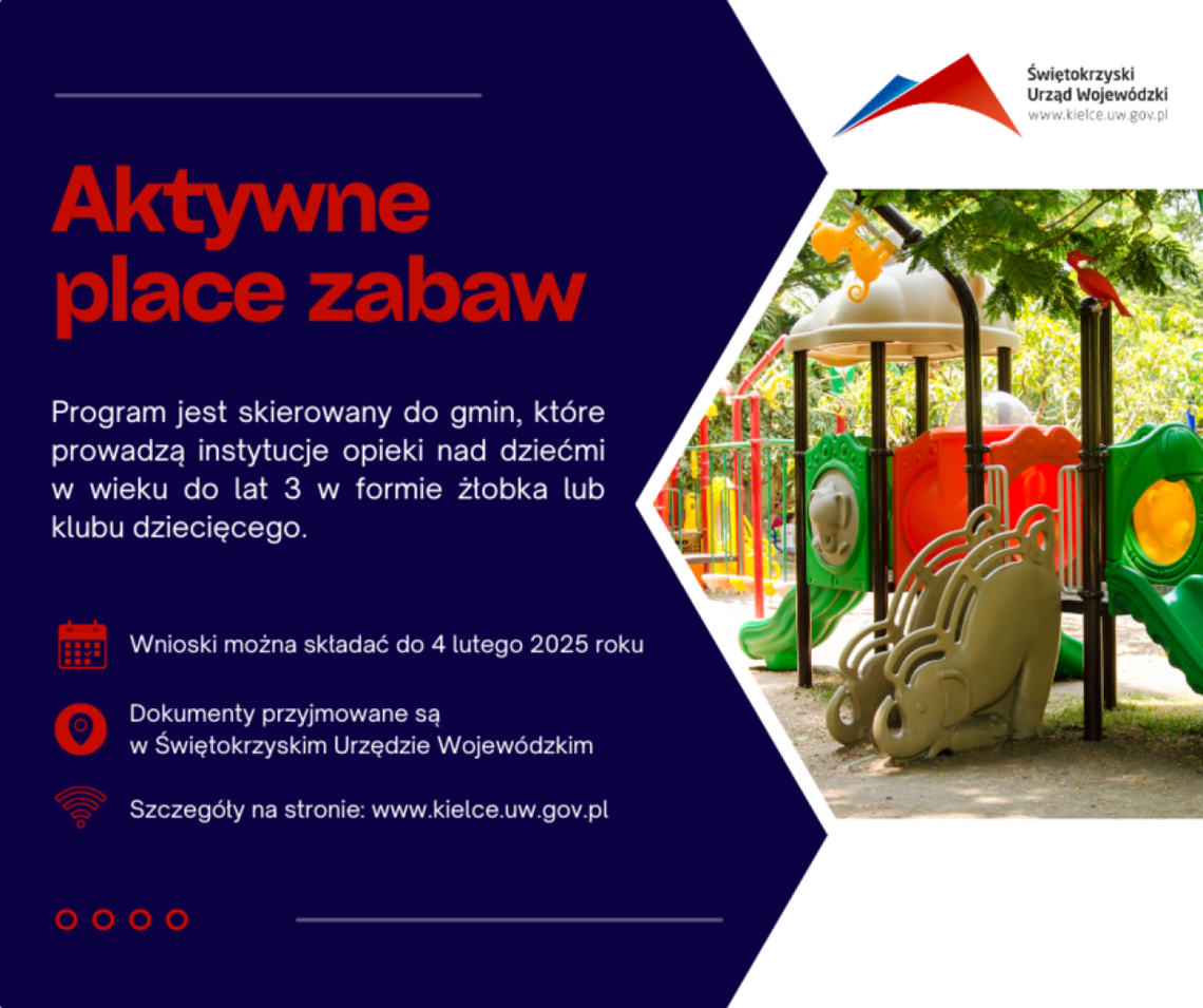 Do 300 tysięcy złotych dla gminy na place zabaw Do 300 tysięcy złotych dla gminy na place zabaw