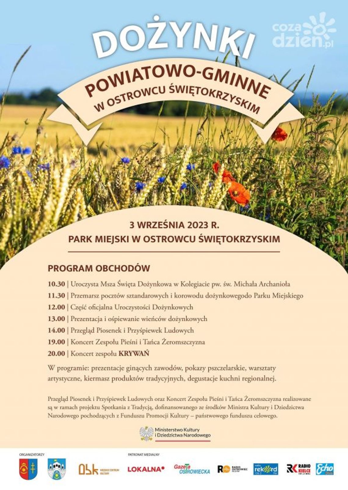 Dożynki powiatowe w centrum Ostrowca Dożynki powiatowe w centrum Ostrowca