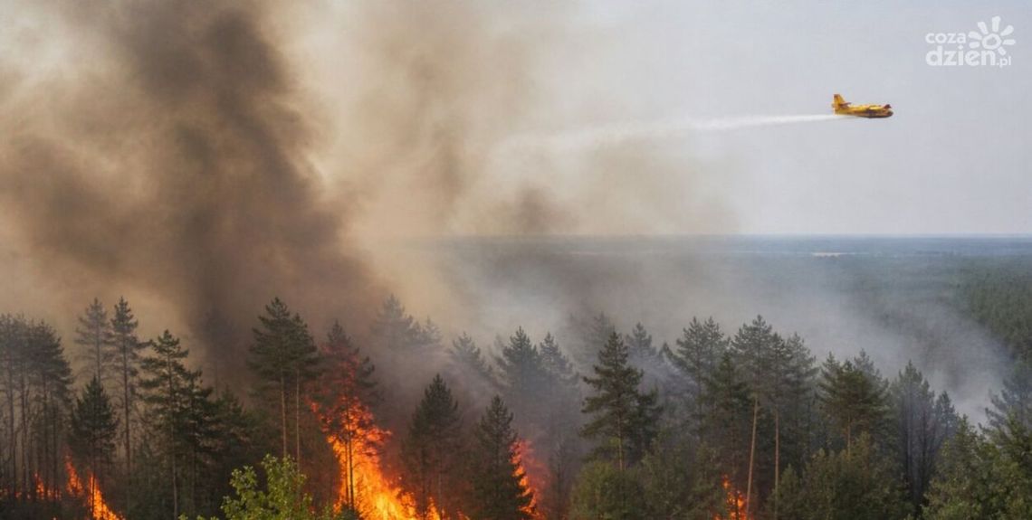 Dwa groźne pożary lasów w powiecie staszowskim. W akcji samoloty gaśnicze Dwa groźne pożary lasów w powiecie staszowskim. W akcji samoloty gaśnicze