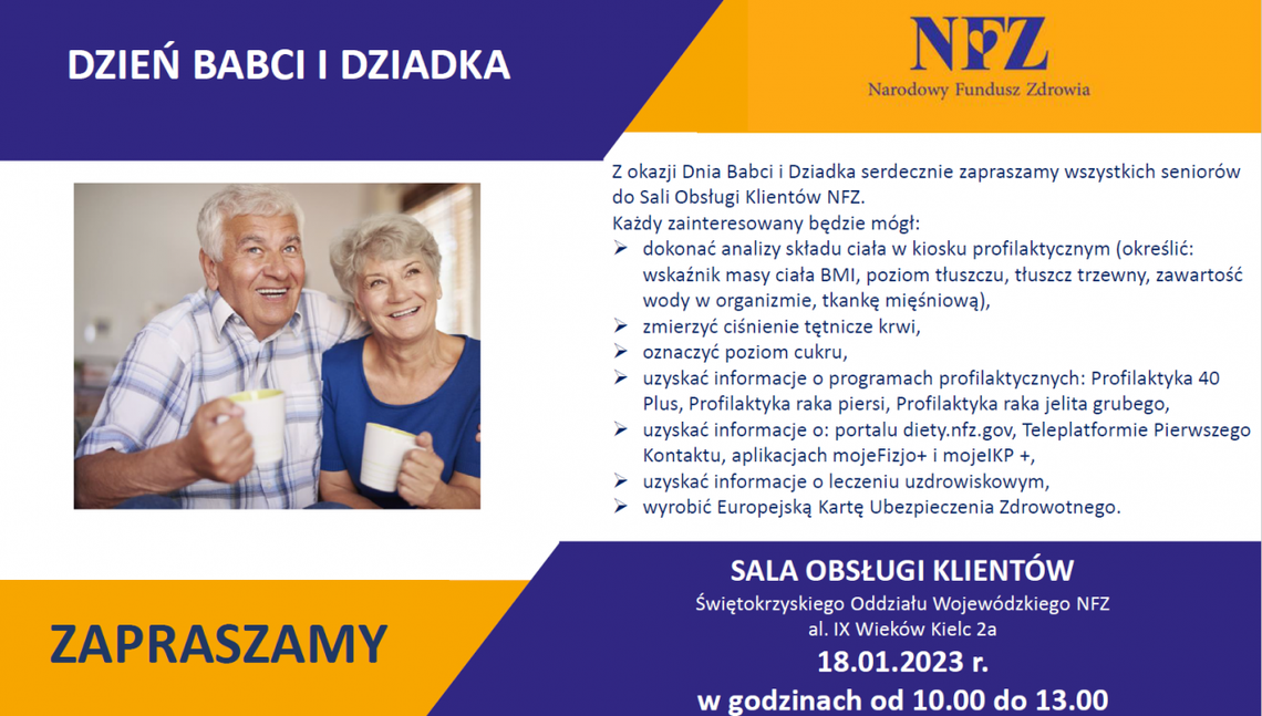Dzień Babci i Dziadka z OW NFZ w Kielcach
Dzień Babci i Dziadka z OW NFZ w Kielcach