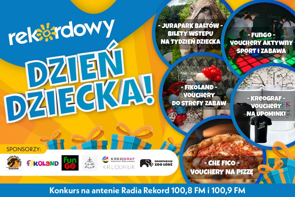 Dzień Dziecka z Radiem Rekord Świętokrzyskie! Będą konkursy, prezenty i rodzinna zabawa Dzień Dziecka z Radiem Rekord Świętokrzyskie! Będą konkursy, prezenty i rodzinna zabawa