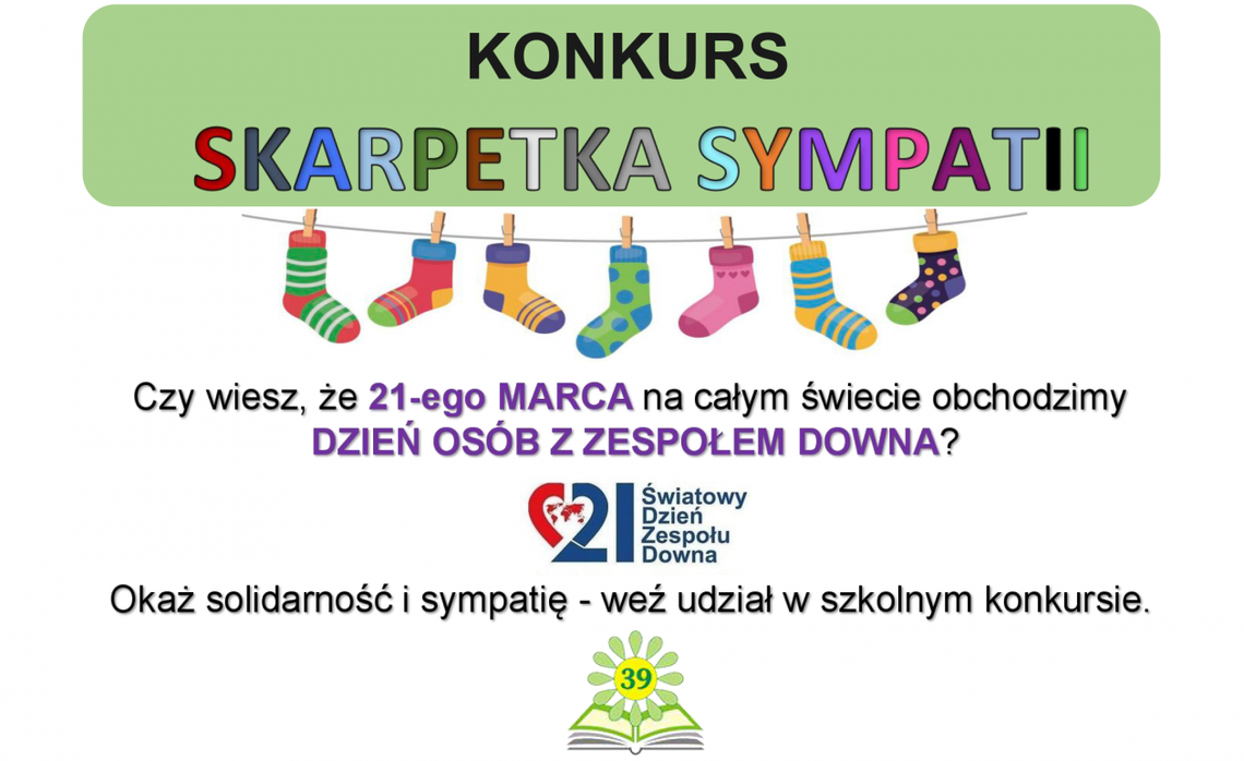 Dzień kolorowej skarpetki Dzień kolorowej skarpetki