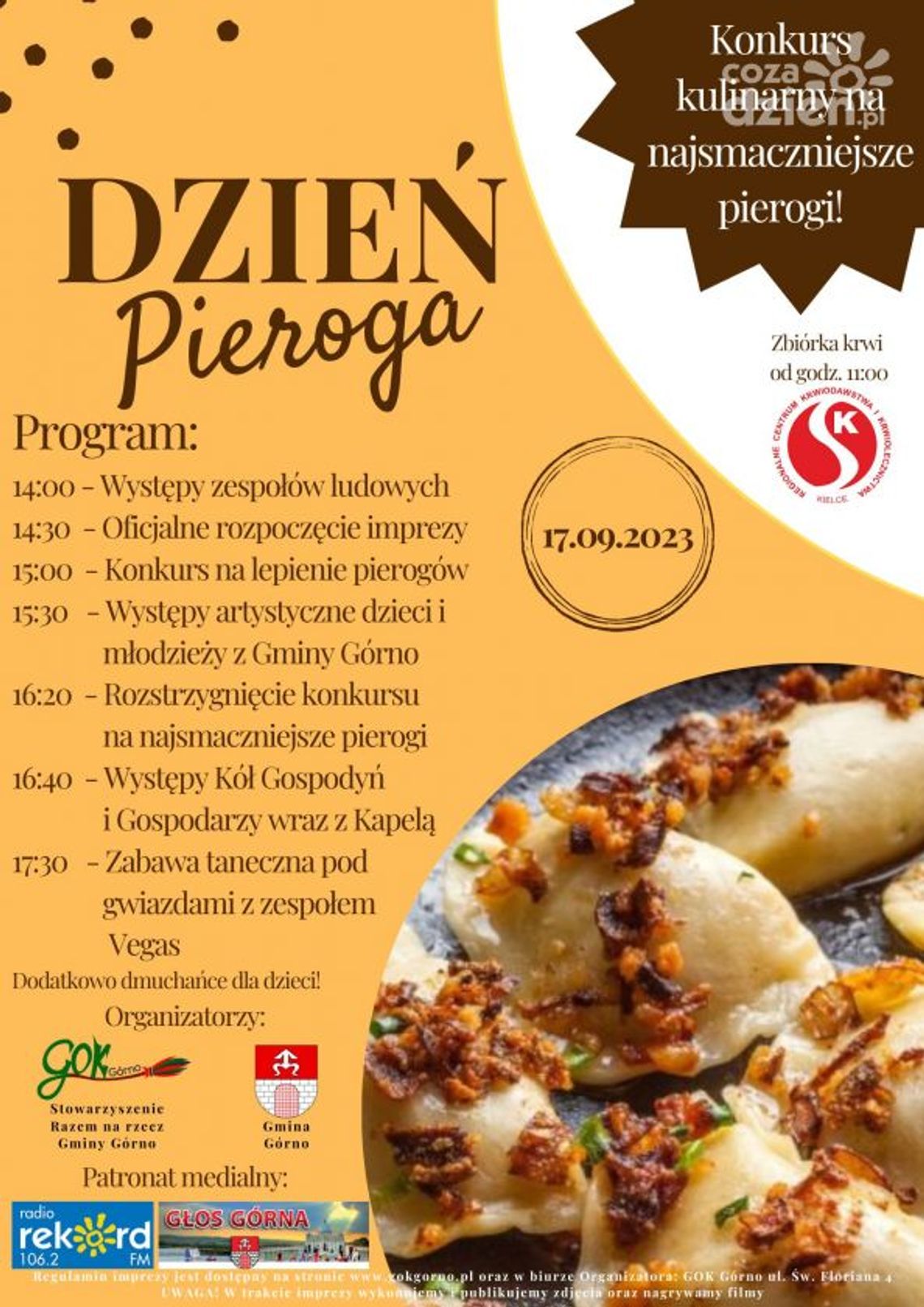 Dzień Pieroga w gminie Górno. Pod patronatem Radia Rekord.