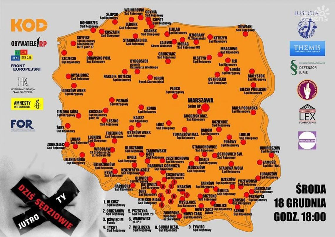 Dziś kolejna akcja KOD-u w Ostrowcu